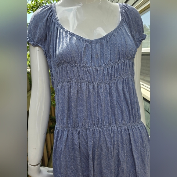 Pretty  boho Pennington Blue Summer Top with ruching 95% viscose 3XL - Picture 11 of 16